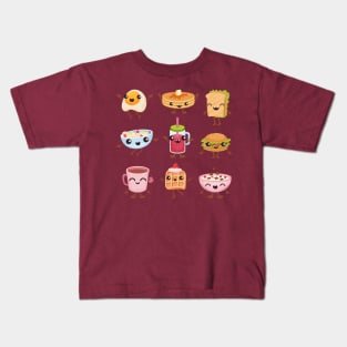 breakfast food collection Kids T-Shirt